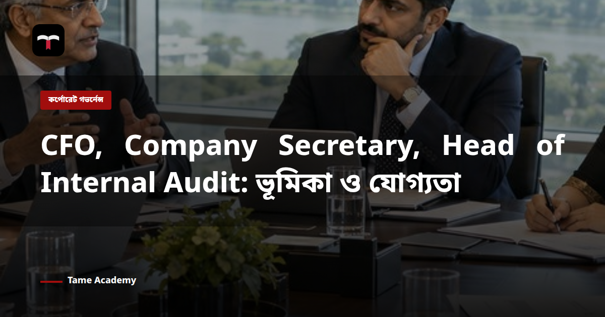 CFO, Company Secretary, Head of Internal Audit: ভূমিকা ও যোগ্যতা