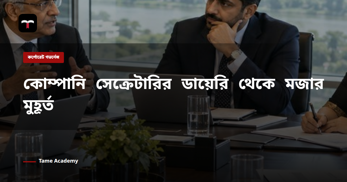 কোম্পানি সেক্রেটারির ডায়েরি থেকে মজার মুহূর্ত
