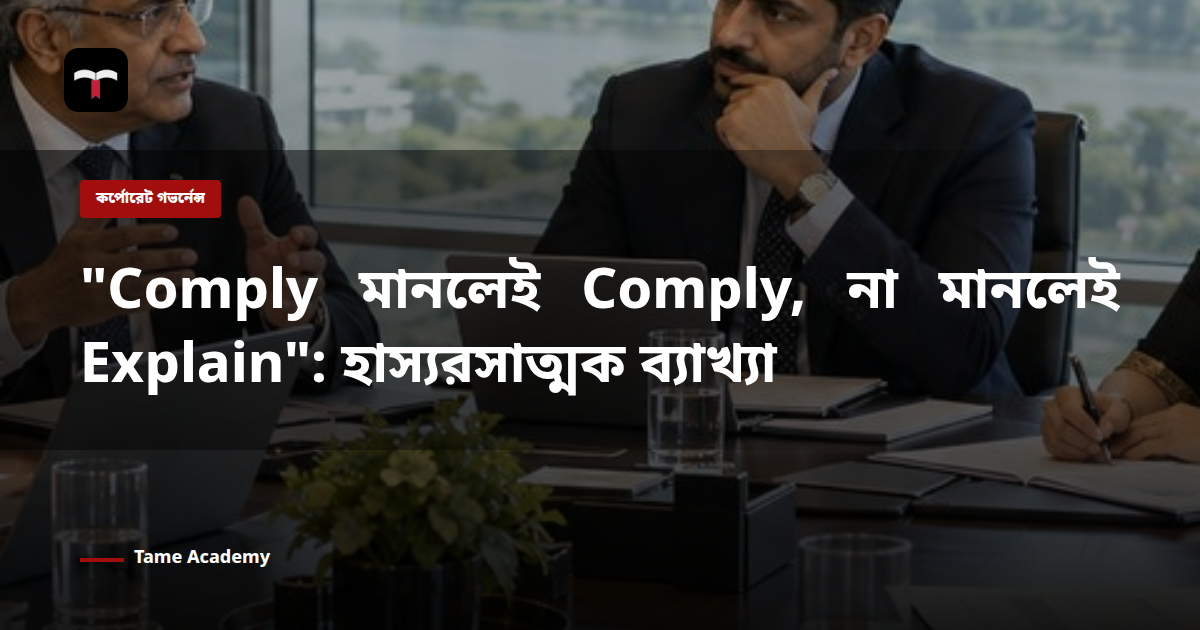 "Comply মানলেই Comply, না মানলেই Explain": হাস্যরসাত্মক ব্যাখ্যা