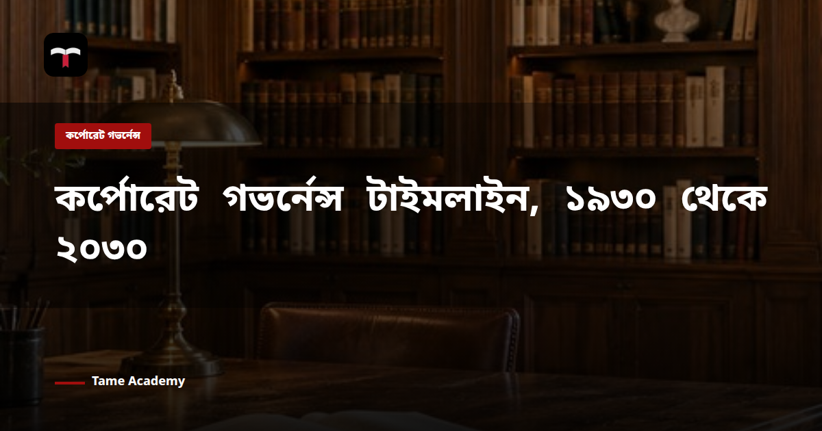 কর্পোরেট গভর্নেন্স টাইমলাইন, ১৯৩০ থেকে ২০৩০