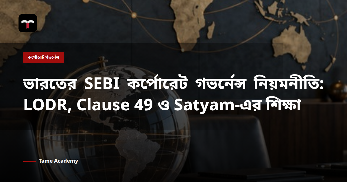 ভারতের SEBI কর্পোরেট গভর্নেন্স নিয়মনীতি: LODR, Clause 49 ও Satyam-এর শিক্ষা